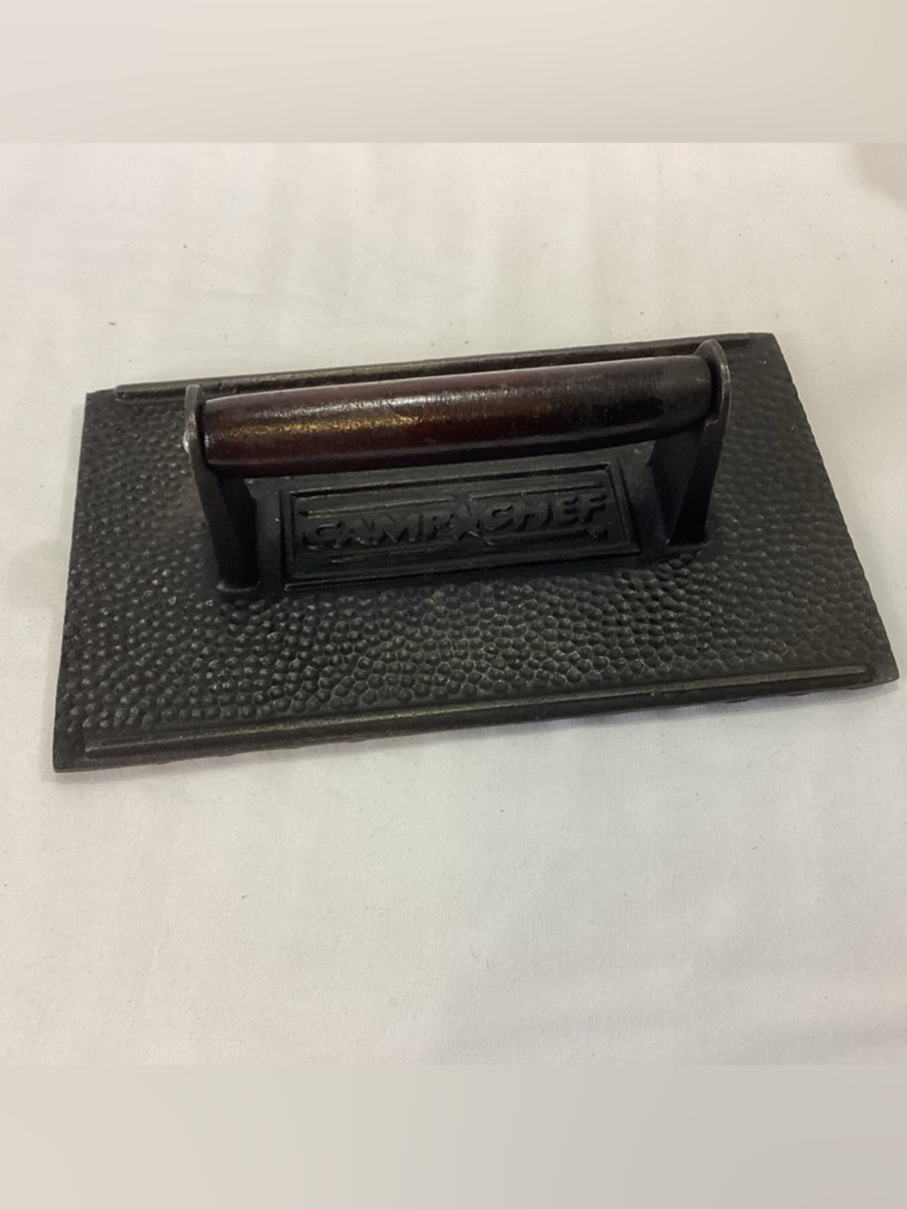 CAMP CHEF Brown Cast Iron Grill Press - Heavy-Duty Steak & Burger Weight